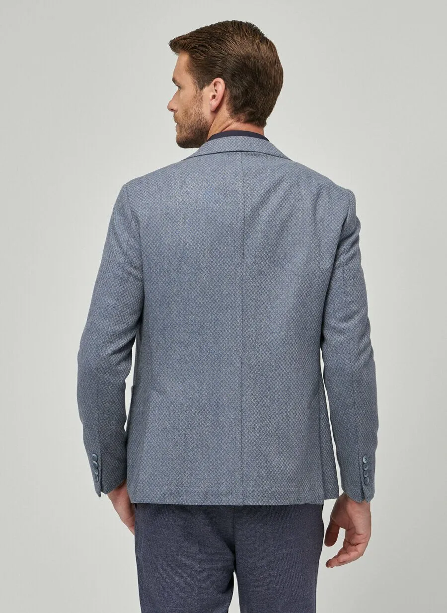 16854 Blue-Grey Slim Fit Jacket