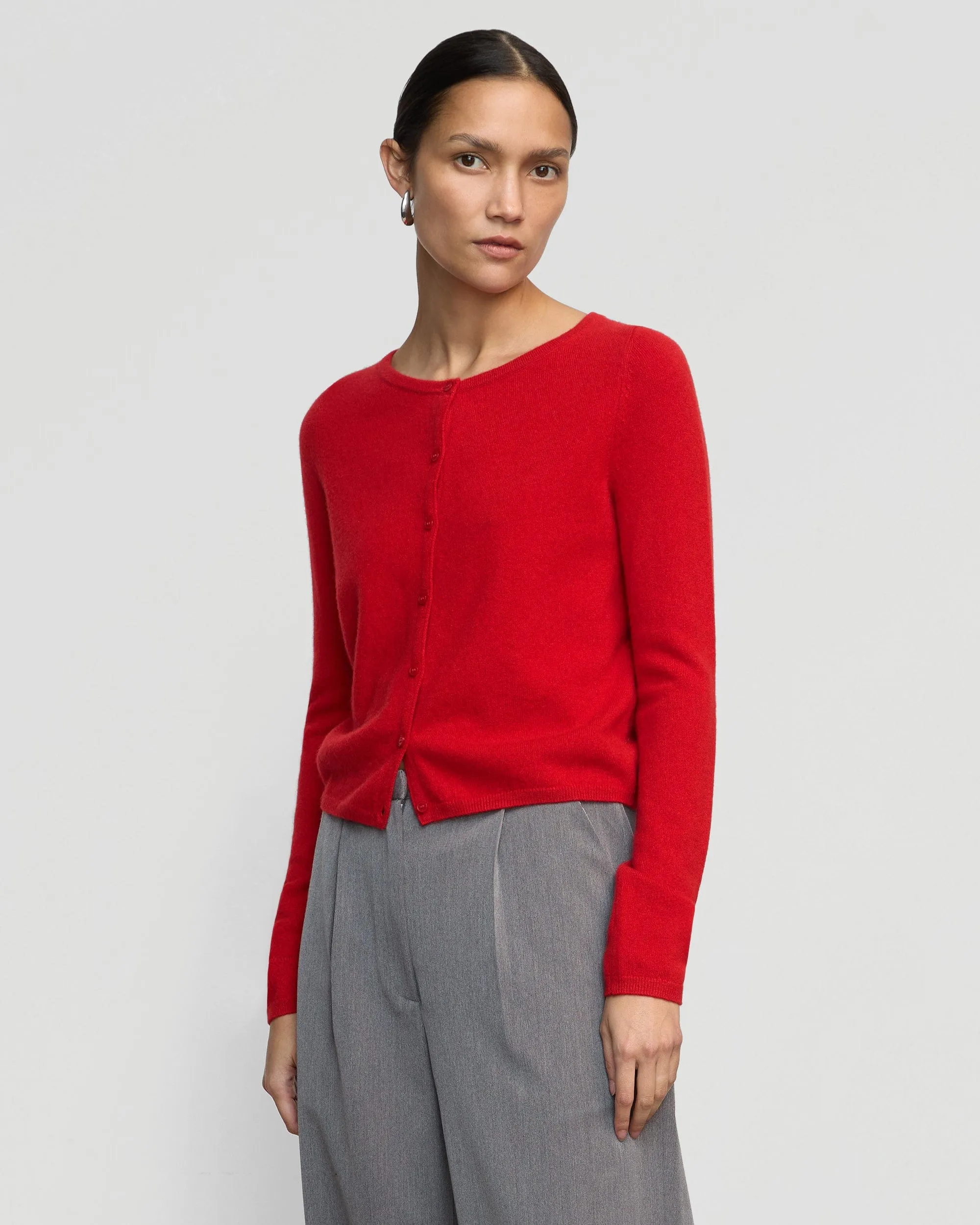 Emme Cashmere Button Cardigan