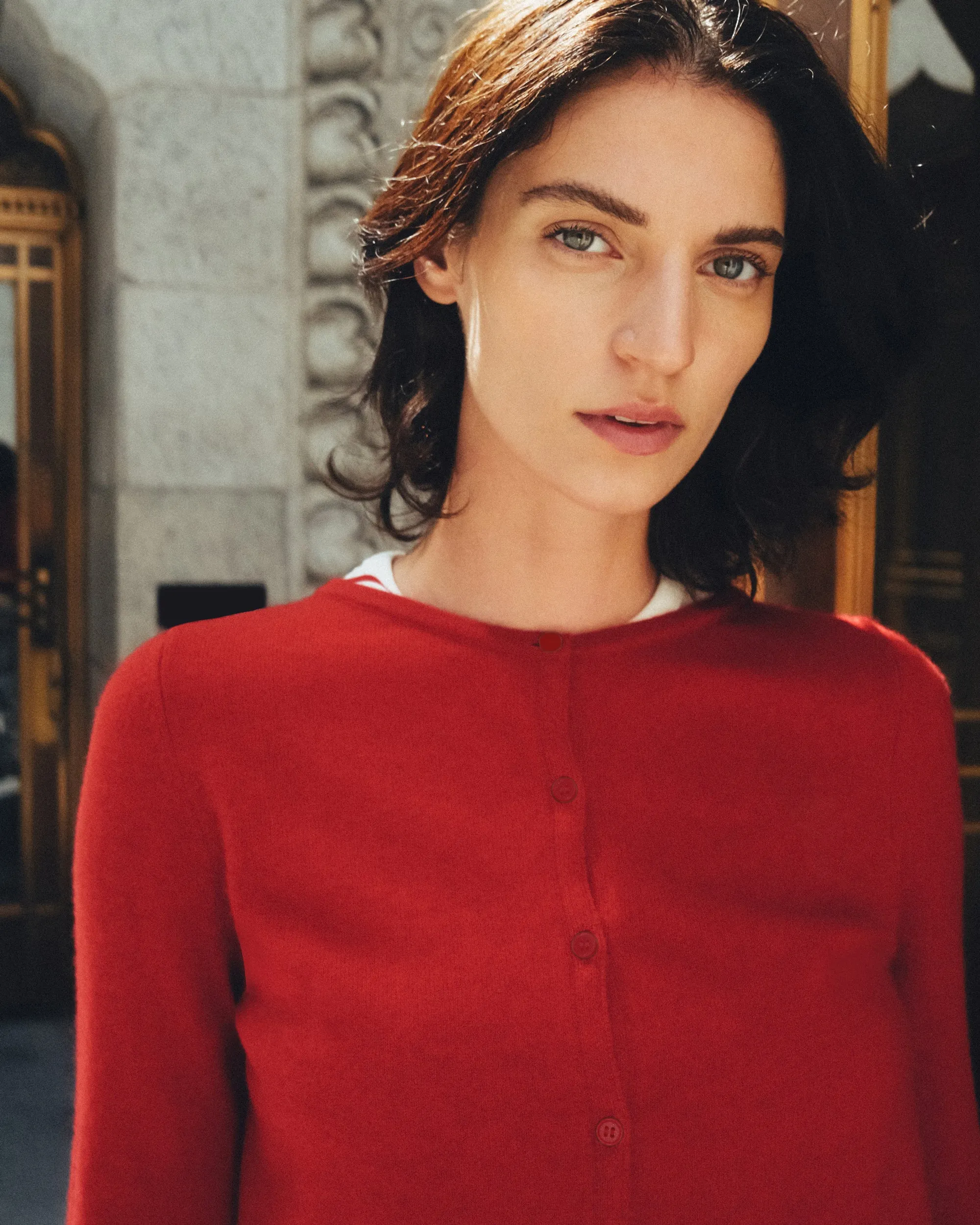 Emme Cashmere Button Cardigan