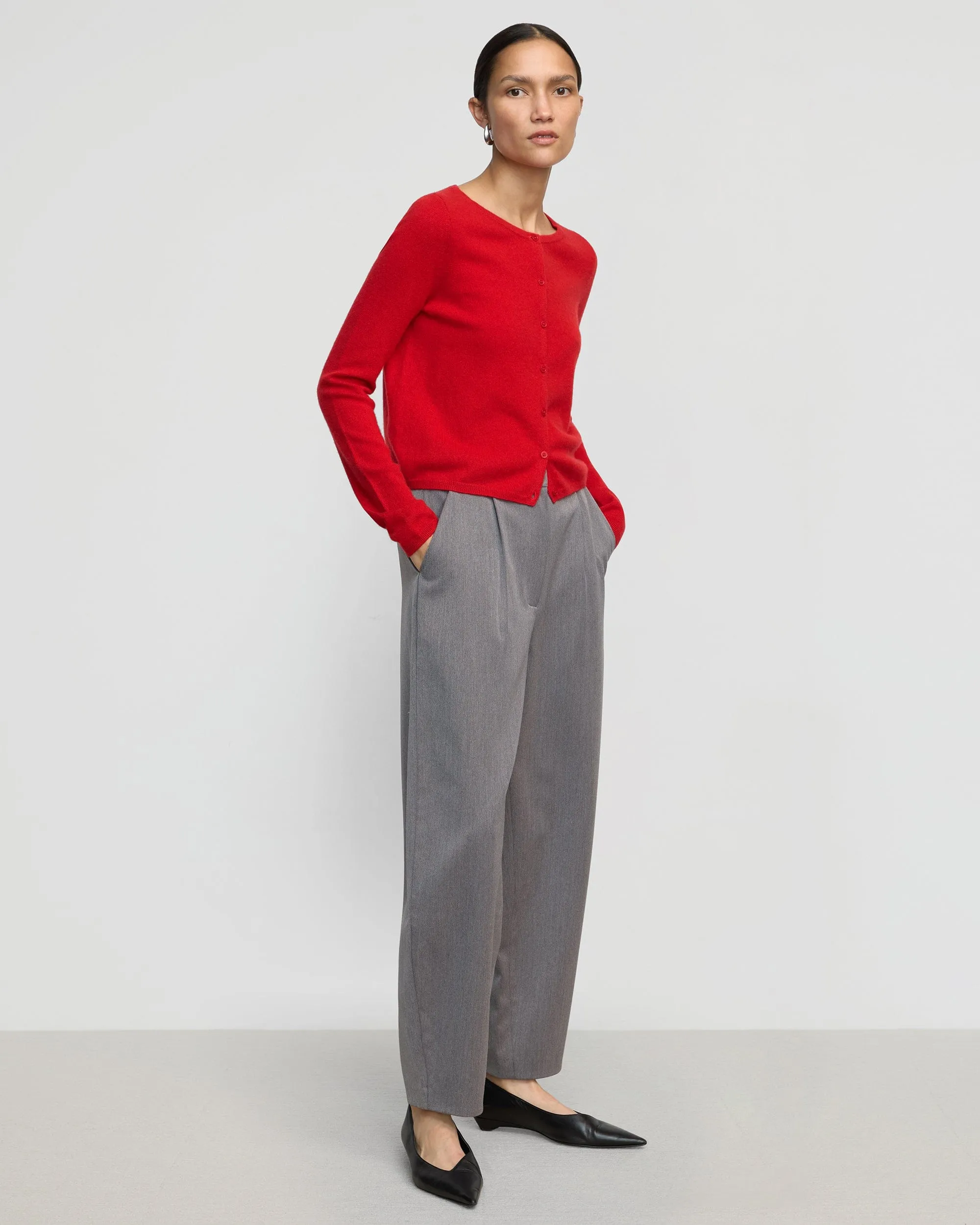 Emme Cashmere Button Cardigan
